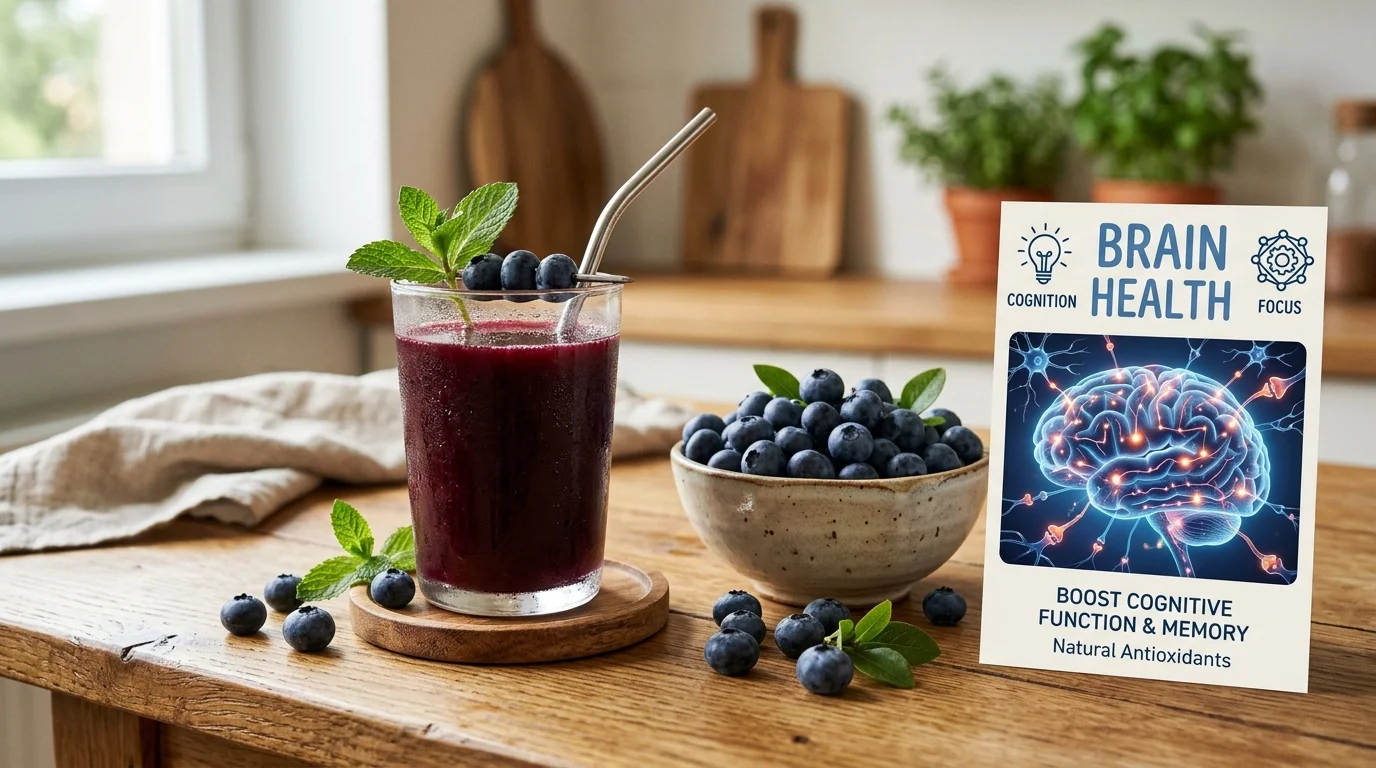 블루베리 주스와 함께하는 뇌 건강