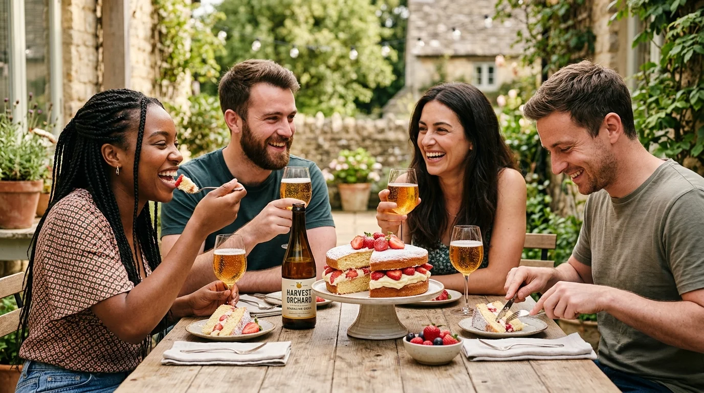 사이다와 함께한 딸기 케이크