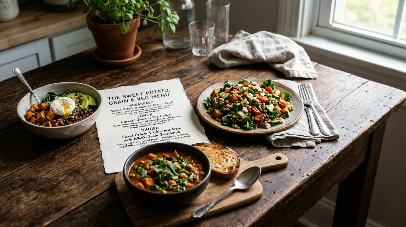 고구마와 함께하는 식단 예시