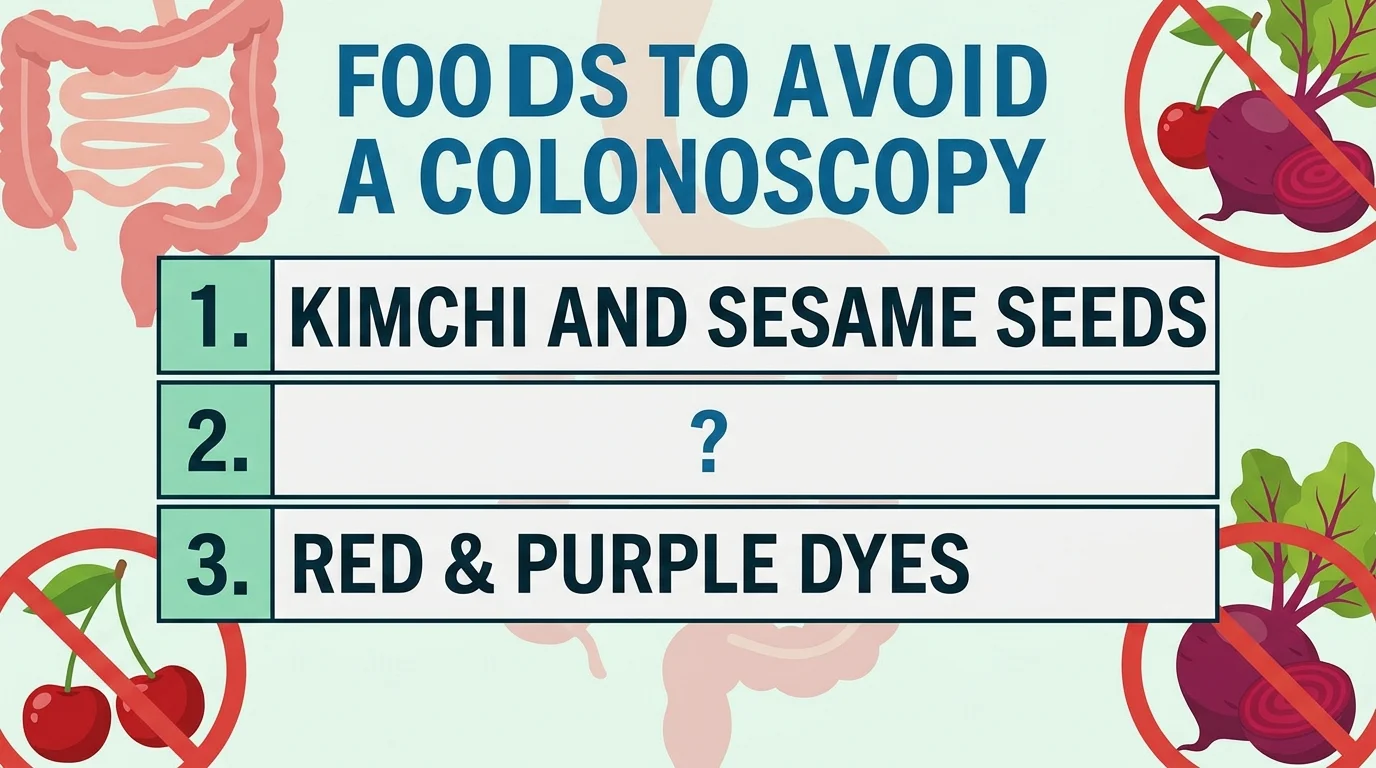 대장 내시경 전에 절대 먹으면 안되는 음식 김치는 만년 2등입니다.