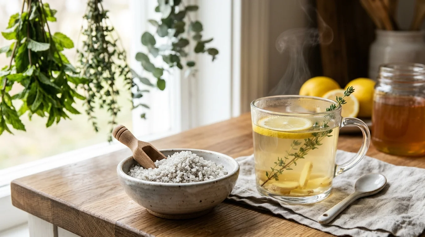 천일염과 함께하는 가래 제거 비결