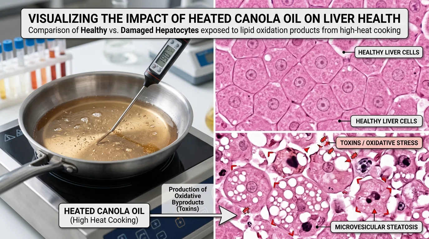 기름의 해로움: 독소 생성과 간세포 손상