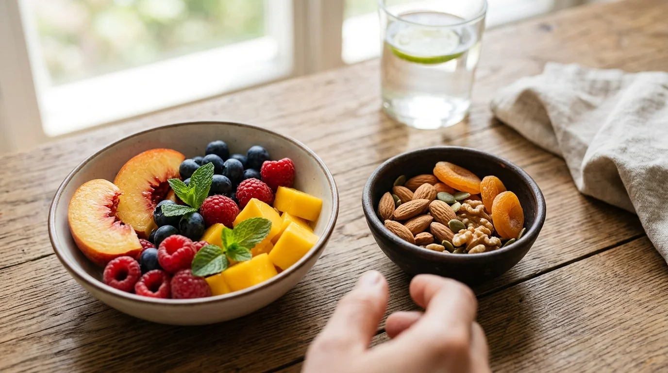 달콤한 과일과 스낵