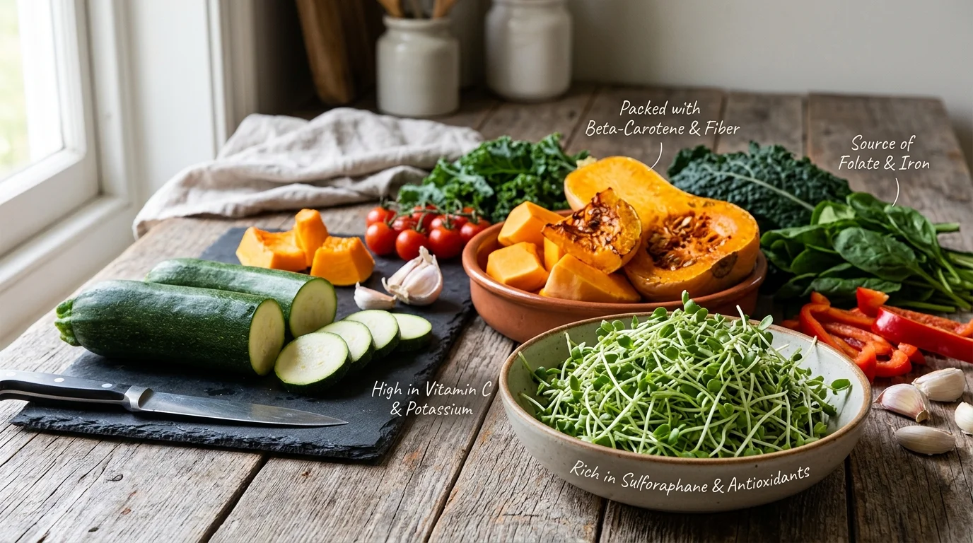 천년 고유성의 비결, 야채들의 귀중한 성분