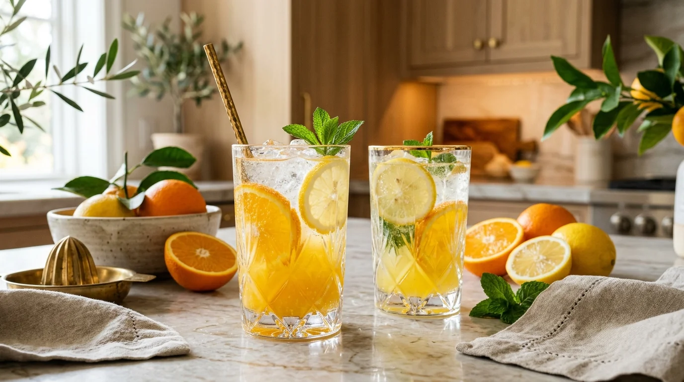 레몬과 오렌지, 비타민 C가 풍부한 음료