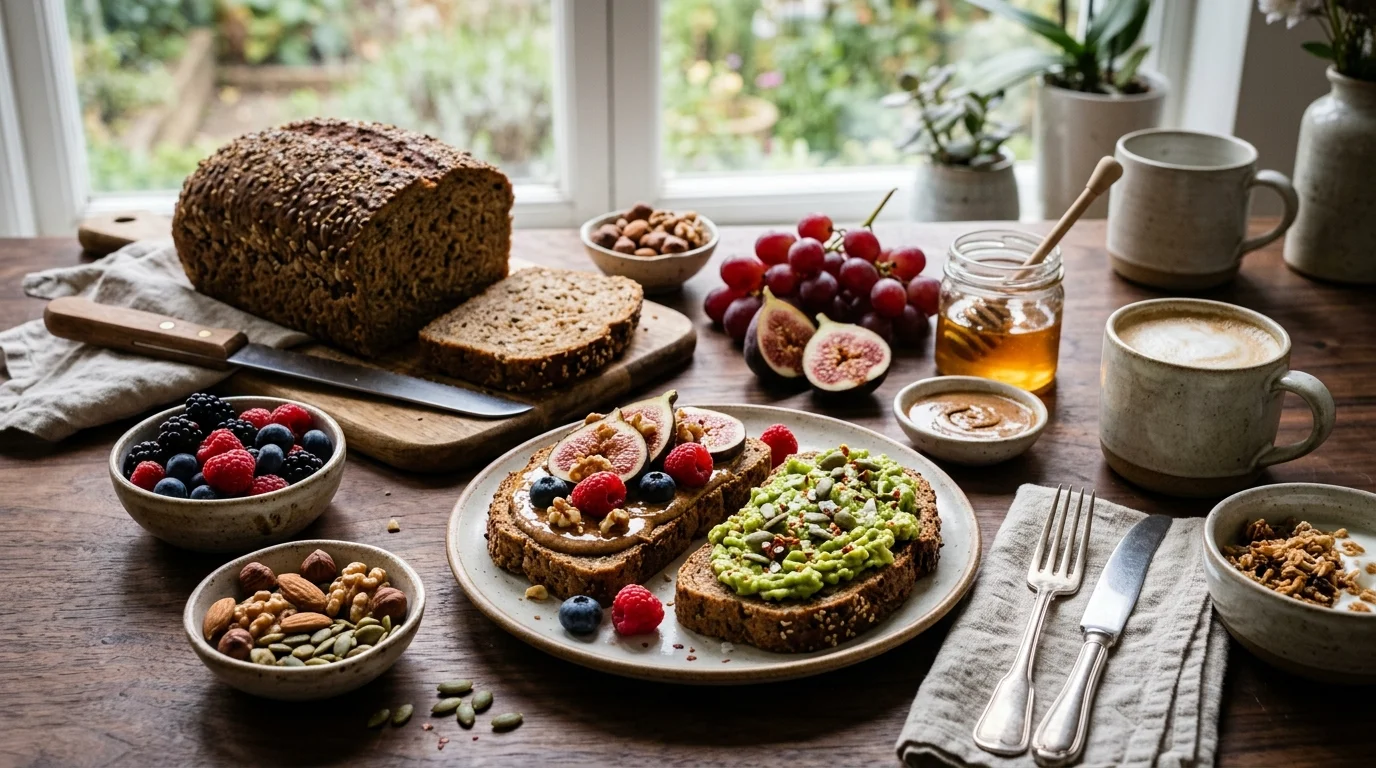 단백질 풍부한 통밀 아침빵
