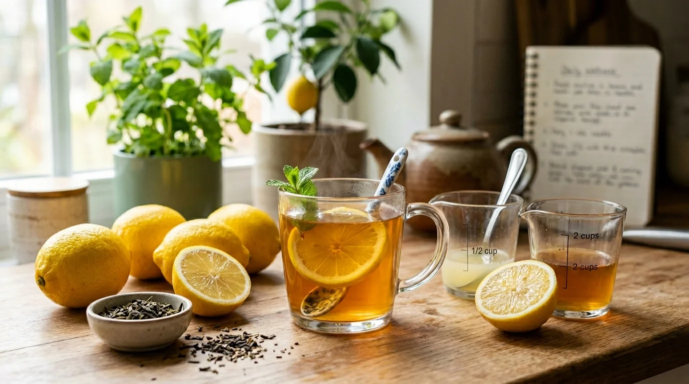 레몬차, 신선한 천연 당뇨와 비만 관리