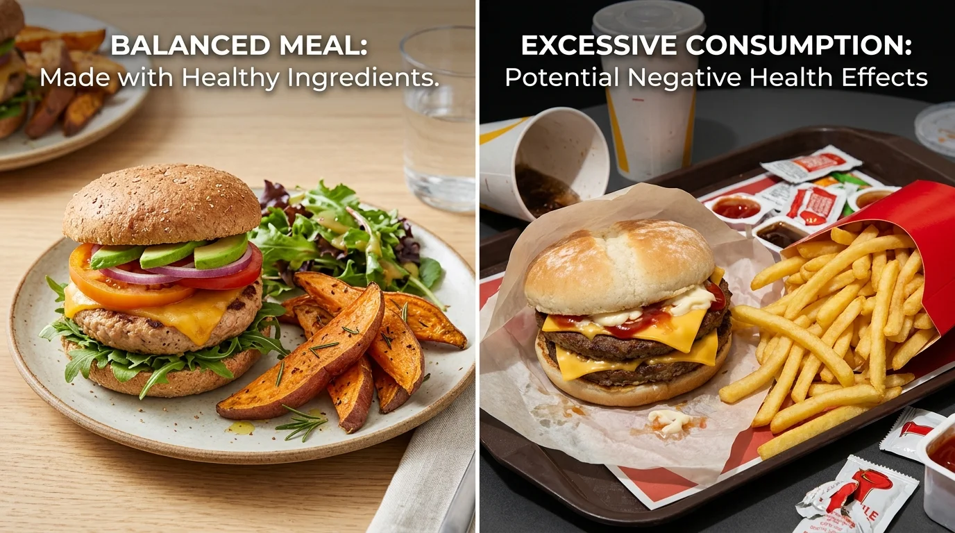 프라이드와 치즈버거