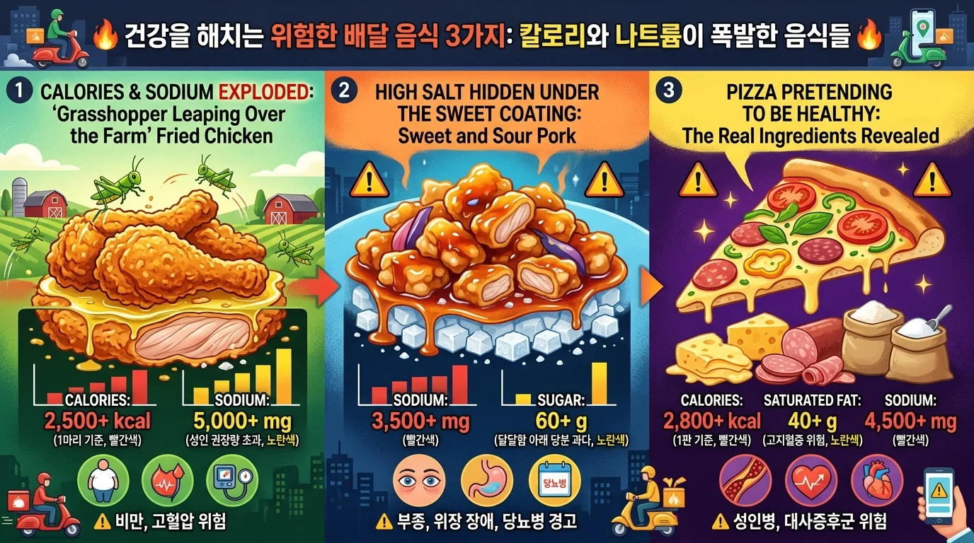 건강식이라 믿었는데.. 배달음식도 건강도 아닙니다.